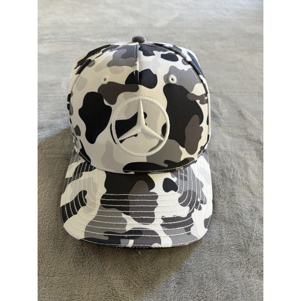 AMG Petronas F1 Lewis Hamilton Mercedes Benz Cap Hat White Camo Monster Energy